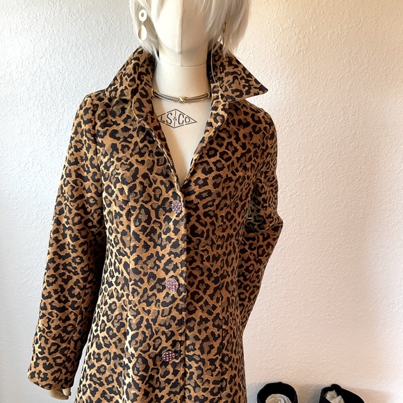 leopard print coat size 18